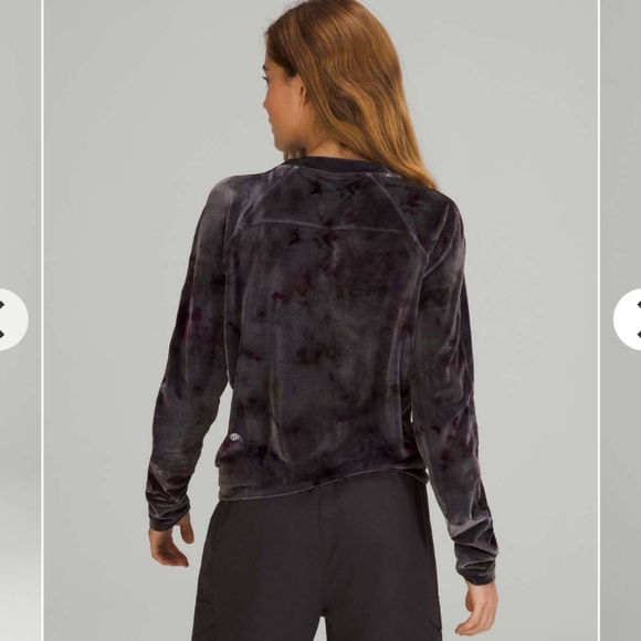 Lululemon Velour Warm Down Crew Interstellar Dark Grey Multi 8 - Picture 3 of 7